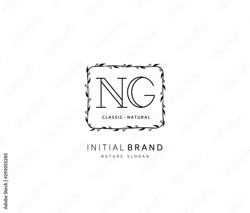 N G NG Beauty vector initial logo, handwriting logo of initial signature, wedding, fashion, jewerly, boutique, floral and botanical with creative template for any company or business. N G NG Beauty vector initial logo, handwriting logo of initial signature, wedding, fashion, jewerly, boutique, floral and botanical with creative template for any company or business.