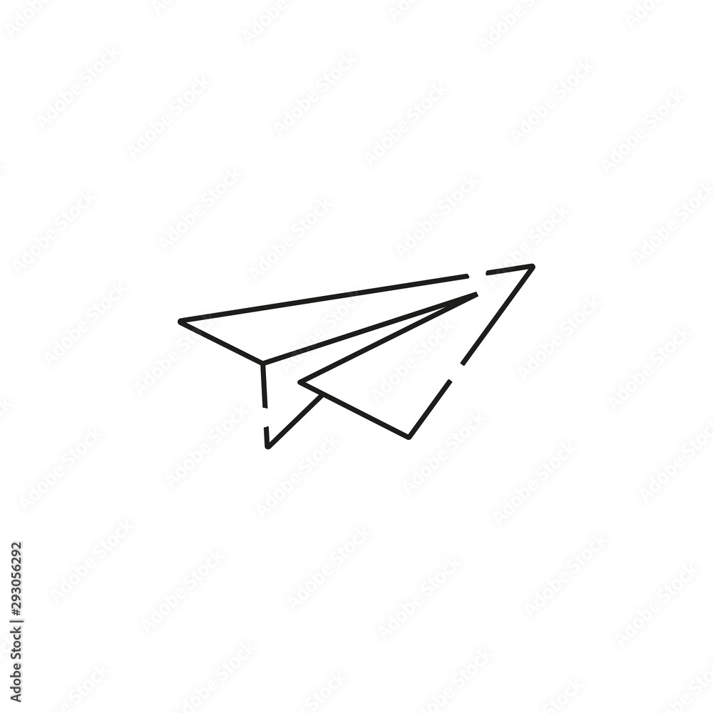 Paper airplane icon. Vector illustration, flat design. Paper airplane icon. Vector illustration, flat design.
