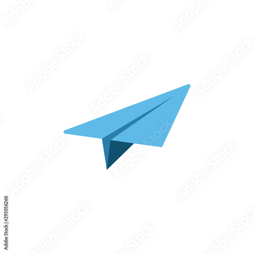 Wallpaper Mural Paper airplane icon. Vector illustration, flat design. Torontodigital.ca