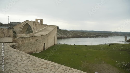 THE HISTORIC MALABADI BRIDGE IN DIYARBAKIR, TURKEY photo