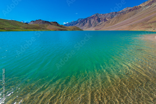 blue lake in the mountains photo