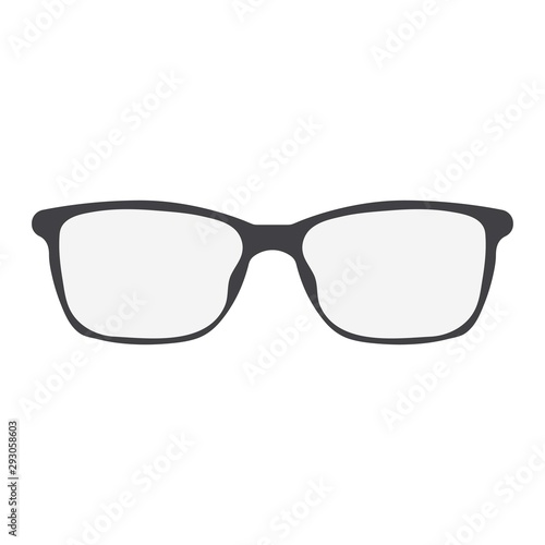 Glasses icon. Eyeglasses symbol. Signs isolated on white background. Accessory pictogram in flat design. Vector illustration