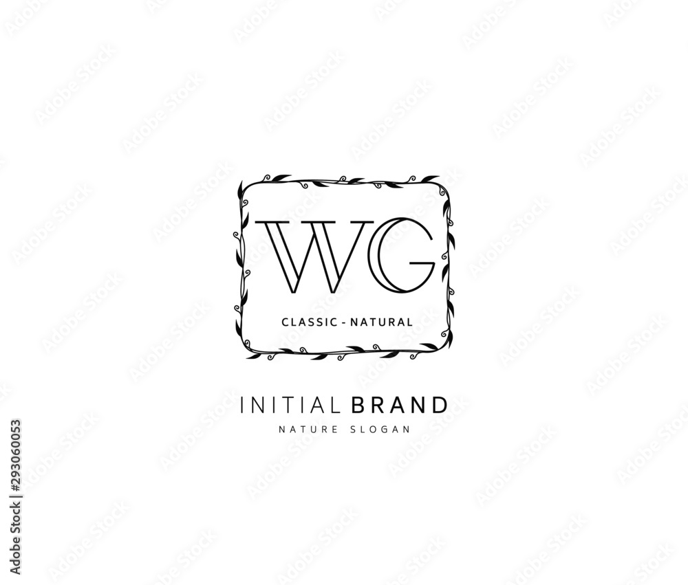 W G WG Beauty vector initial logo, handwriting logo of initial signature, wedding, fashion, jewerly, boutique, floral and botanical with creative template for any company or business. W G WG Beauty vector initial logo, handwriting logo of initial signature, wedding, fashion, jewerly, boutique, floral and botanical with creative template for any company or business.