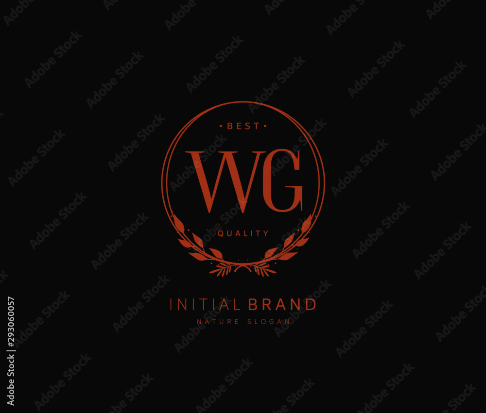 W G WG Beauty vector initial logo, handwriting logo of initial signature, wedding, fashion, jewerly, boutique, floral and botanical with creative template for any company or business. W G WG Beauty vector initial logo, handwriting logo of initial signature, wedding, fashion, jewerly, boutique, floral and botanical with creative template for any company or business.