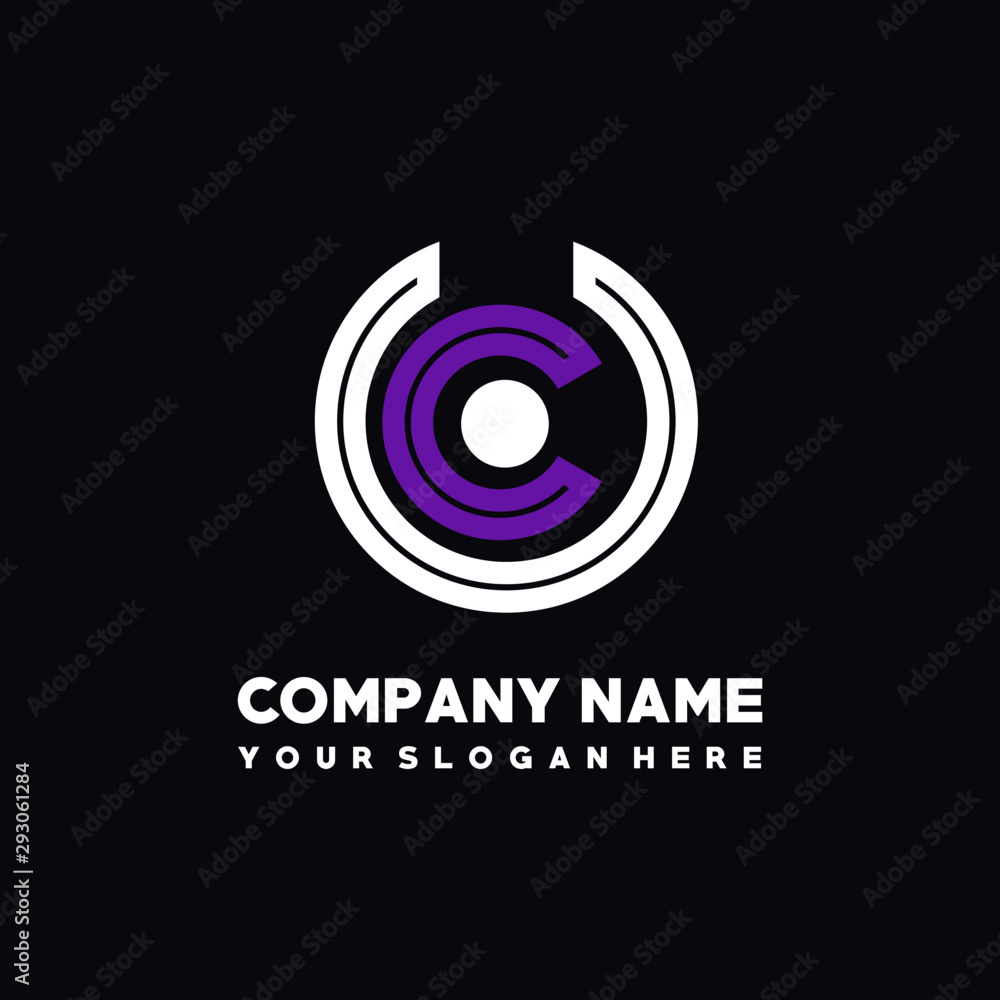 initial letter UC logo, round logo white, purple lowercase letters initial letter UC logo, round logo white, purple lowercase letters