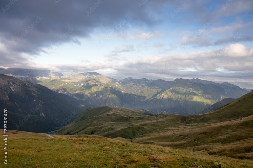 landscape of mountains and blue sky landscape of mountains and blue sky