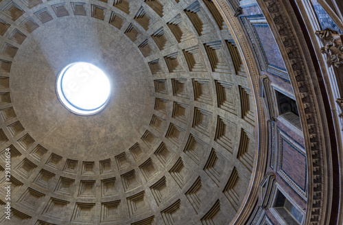 Details from interior of Pantheon in Rome, Italy