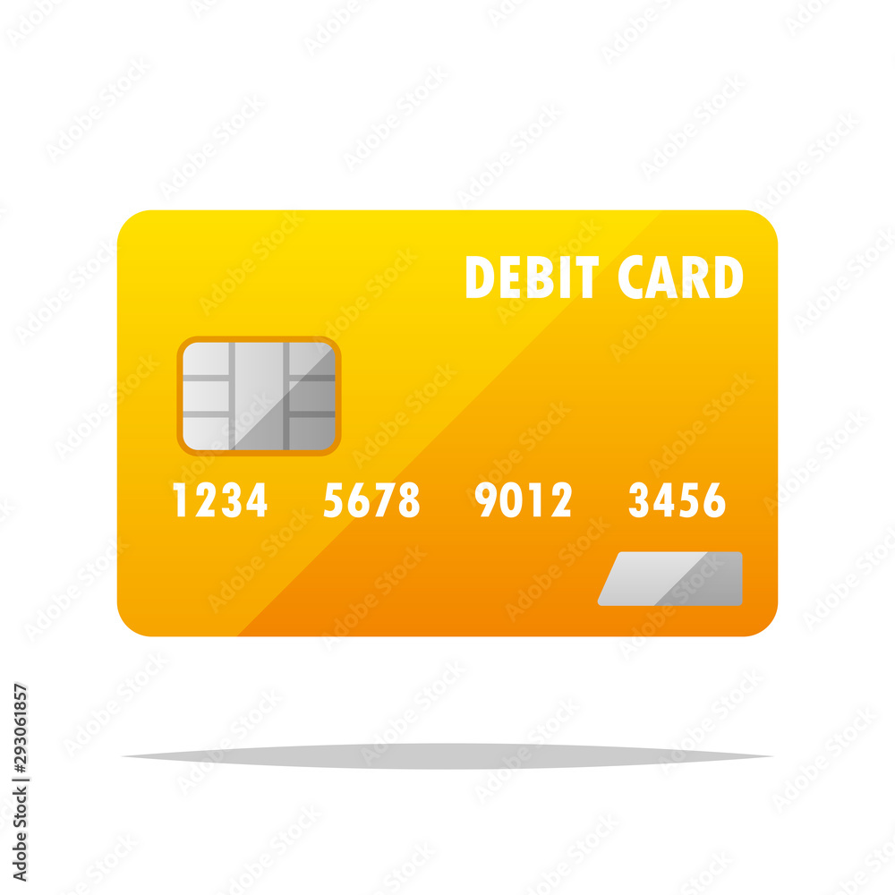 Debit card vector isolated illustration Debit card vector isolated illustration