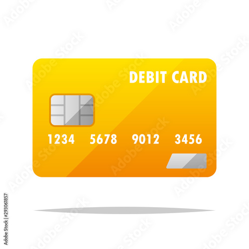Debit card vector isolated illustration