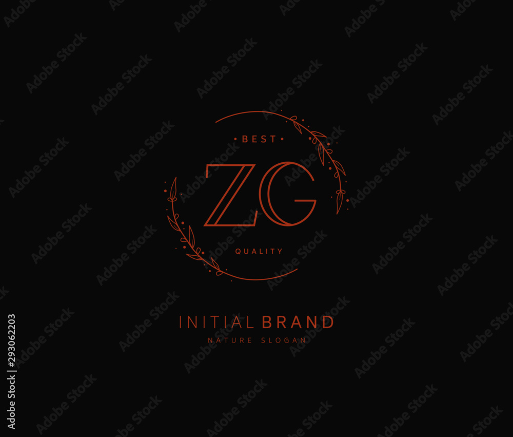 Z G ZG Beauty vector initial logo, handwriting logo of initial signature, wedding, fashion, jewerly, boutique, floral and botanical with creative template for any company or business. Z G ZG Beauty vector initial logo, handwriting logo of initial signature, wedding, fashion, jewerly, boutique, floral and botanical with creative template for any company or business.