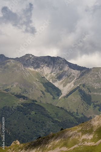 landscape of mountains and blue sky