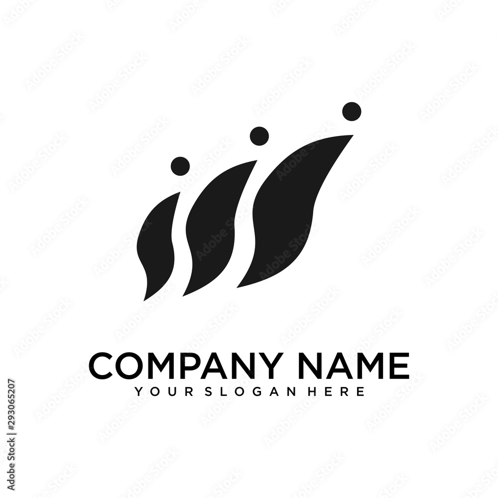 Fototapeta premium abstract initial letter W logo design template