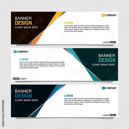 Abstract Web banner design background or header Templates.vector design