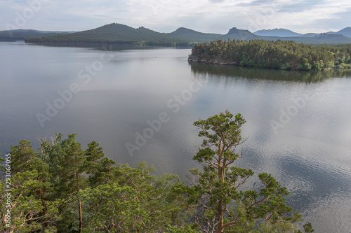 Beautiful landscape on mountain lake Burabay, Borovoye, Kazakhstan photo