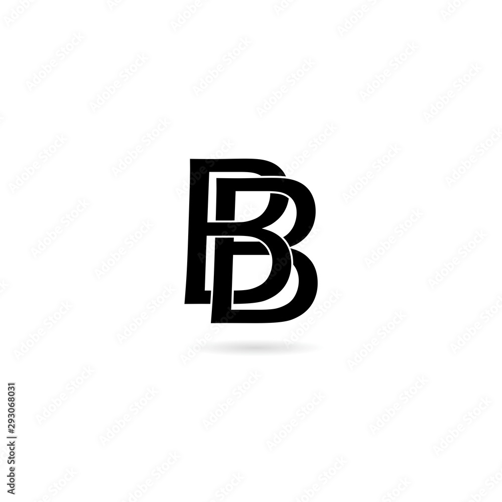 Double initial letter B logo design Double initial letter B logo design