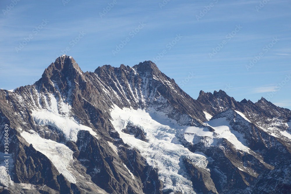 scenic landscape of Jungfrau mountain, landmark in Switzerland
