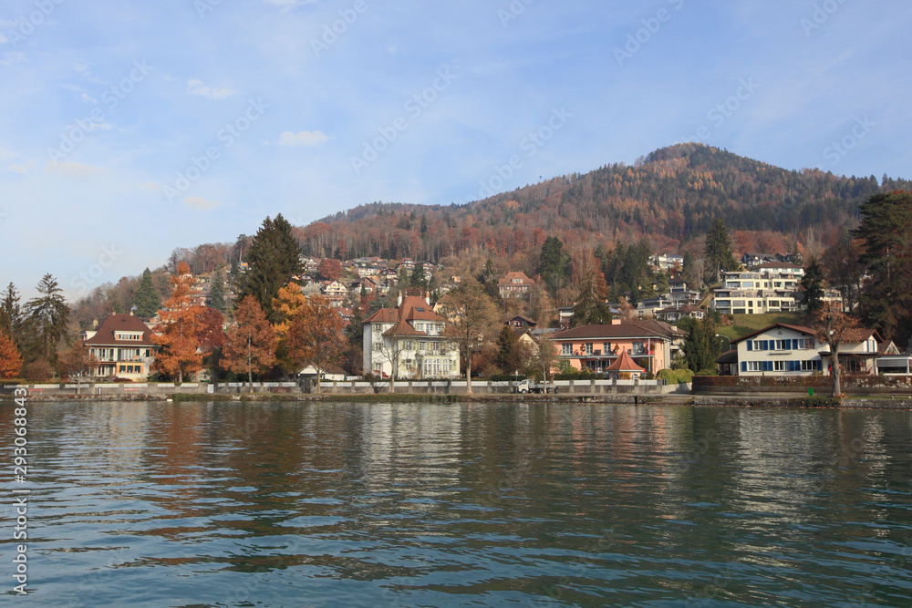 Lake Thun in autumn, Switzerland 