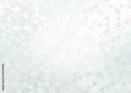 White brilliance triangle crystals abstract pattern. Subtle light mosaic background.
