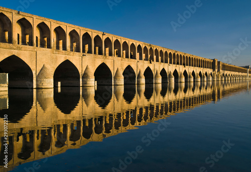 The Allahverdi Khan Bridge, also known as Si-o-se Pol or 33 bridge in Isfahan, Iran