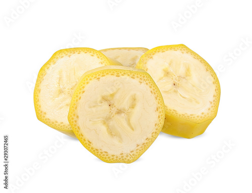 banana isolated on white clipping path