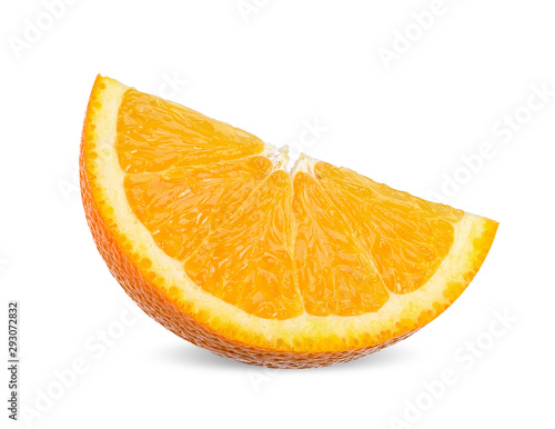 Slice orange isolated on white clipping path