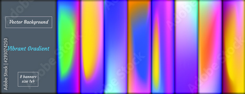 Wallpaper Mural  Modern vector template for cover, poster, brochure, mobile app. Abstract color gradient background Torontodigital.ca