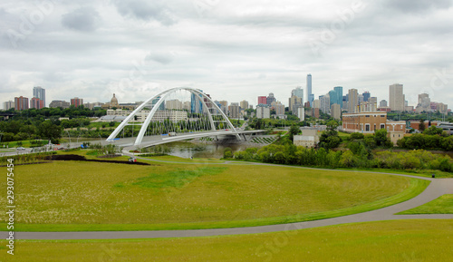 Stormy skies over city of Edmonton, Alberta, Canada.