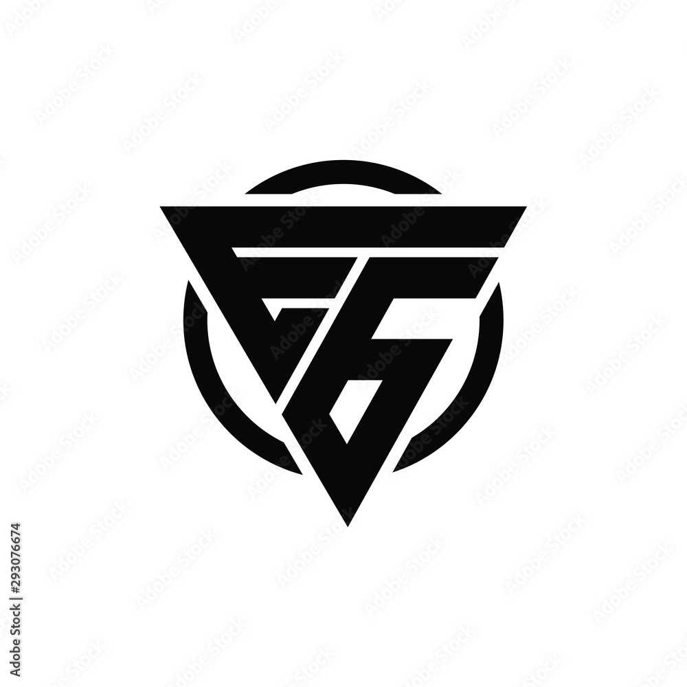 E6, 6E Triangle Logo Circle Monogram Design Vector Super Hero Concept ...
