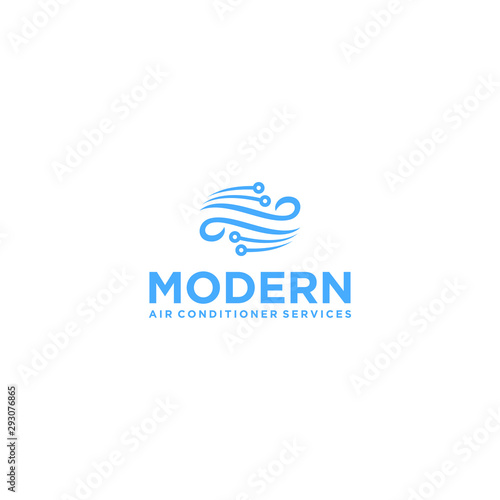 Air conditioner service logo design