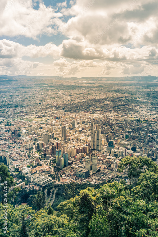 aerial view of the of bogota