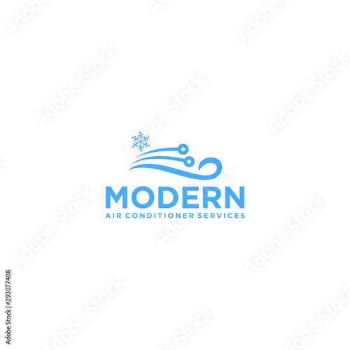Air conditioner service logo design