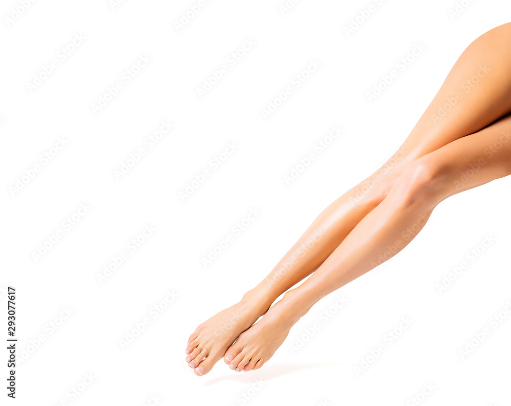 Perfect woman's legs isolated on white background Perfect woman's legs isolated on white background