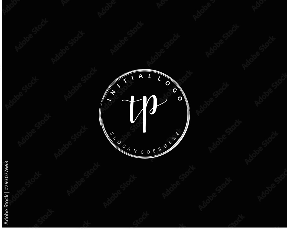 TP Initial handwriting logo vector TP Initial handwriting logo vector