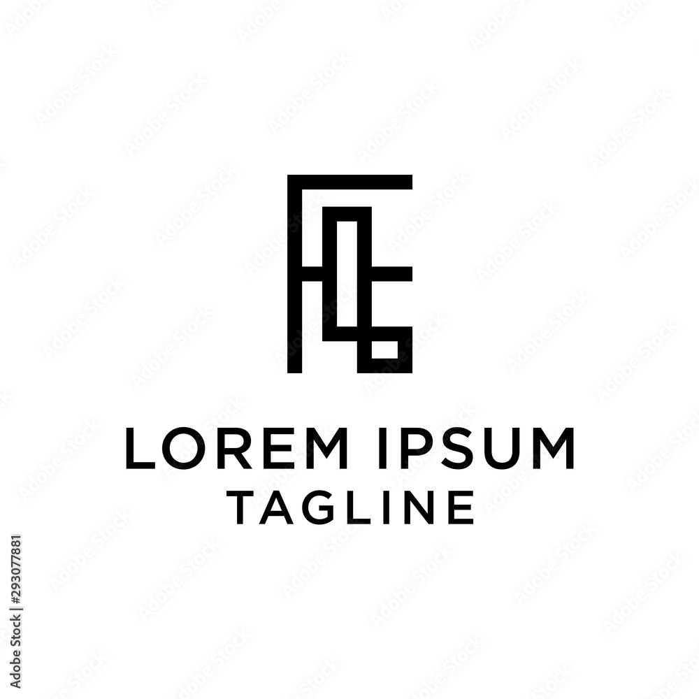 initial letter logo FL, LF logo template 