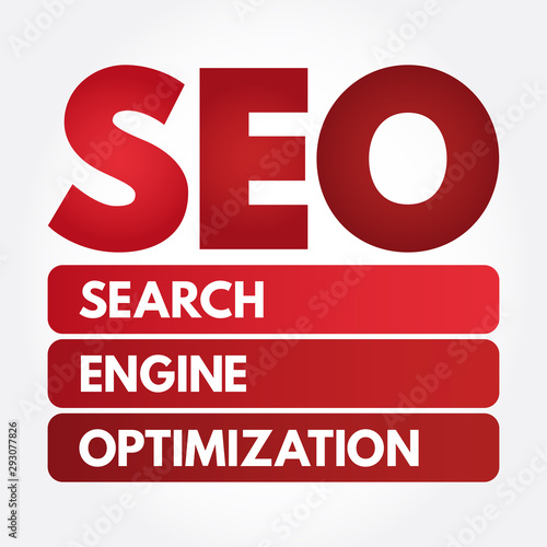 SEO - Search Engine Optimization acronym, business concept background