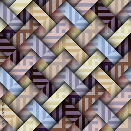 Patchwork textile pattern. Seamless quilting design background.
