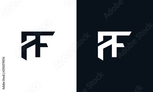 Minimalist abstract letter AF logo. This logo icon incorporate with two abstract shape in the creative process.