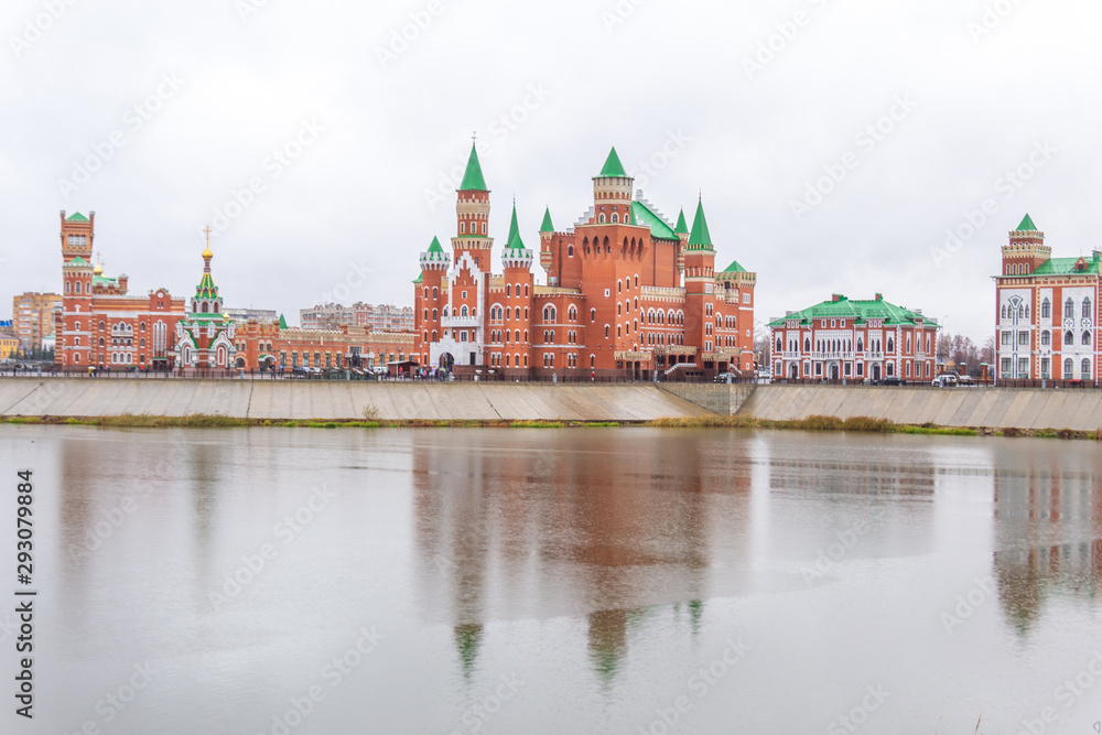 Puppet theatre and Bruges embankment, Yoshkar-Ola city, Mari El Republic, Russia Puppet theatre and Bruges embankment, Yoshkar-Ola city, Mari El Republic, Russia