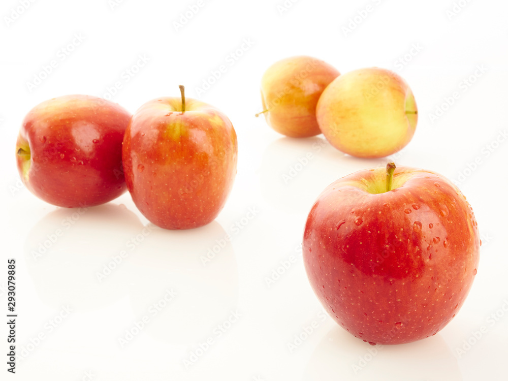 red apples on white background red apples on white background