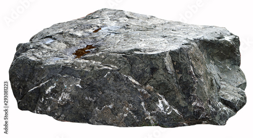 Set of stones white background. Clipping Path photo