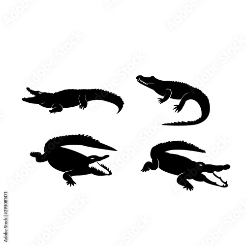 crocodile logo icon design vector illustration