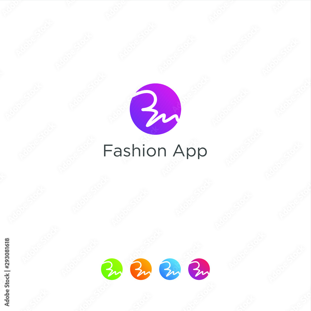 Fashion app logo design technology modern Fashion app logo design technology modern