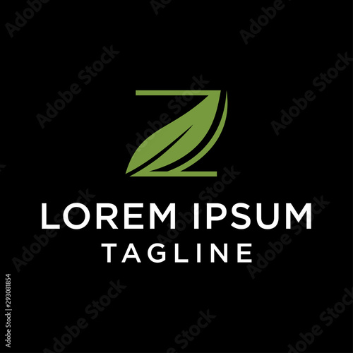 Green Letter Z With Leaf Logo