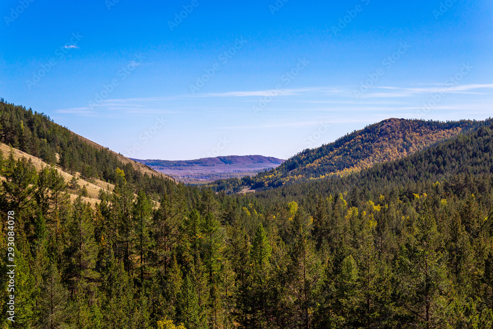 Nuraly mountain range near Zyuratkul national park. Nuraly mountain range is located on the border of the Bashkortostan republic and Chelyabinsk region. Bashkortostan, South Ural, Russia