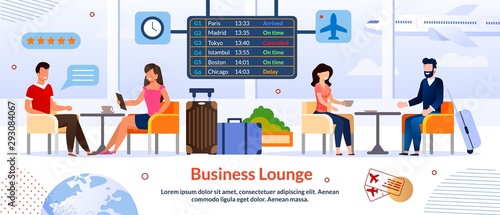 Business Lounge in Airport Advertising Poster