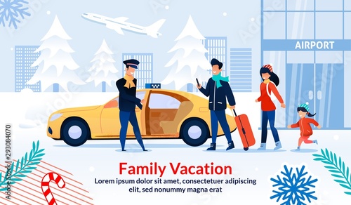 Happy Family Vacation on Christmas Holidays Poster
