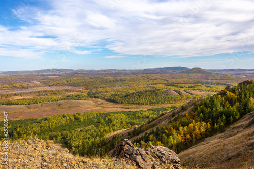 Nuraly mountain range near Zyuratkul national park. Nuraly mountain range is located on the border of the Bashkortostan republic and Chelyabinsk region. Bashkortostan, South Ural, Russia