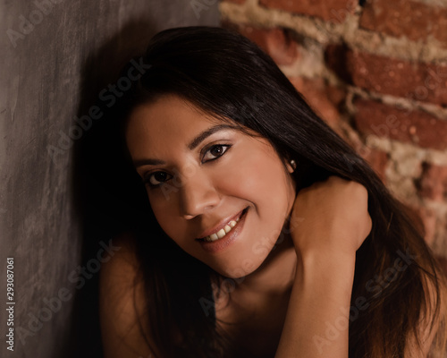 beautiful young indian model close up
