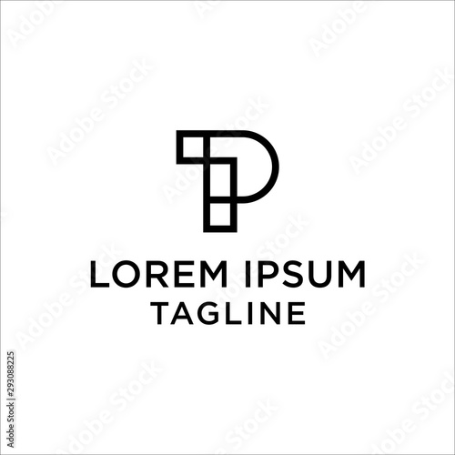 initial letter logo IP, PI logo template 