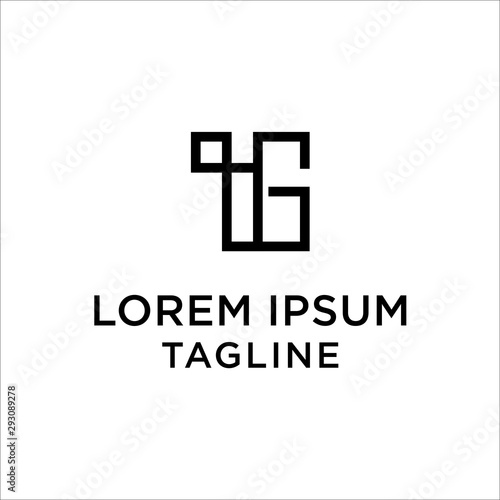 initial letter logo IG, GI logo template 